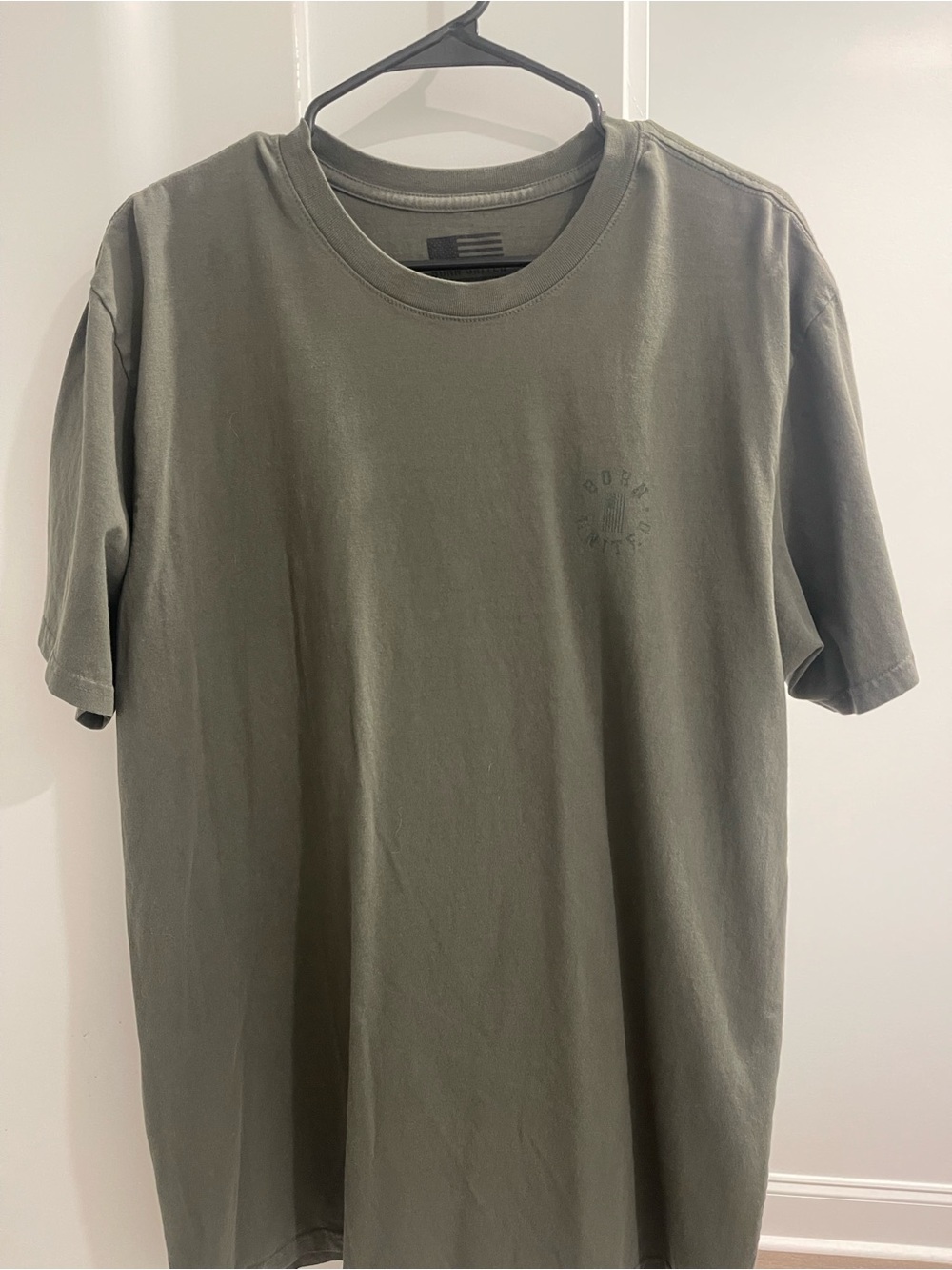 Born United Olive Crew Neck Short Sleeve Tee